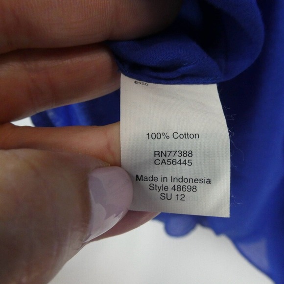 J. Crew Jardin Gauzey Pleated Midi Skirt Sz 6 Cobalt Blue Style 48698 Pockets - Picture 10 of 12